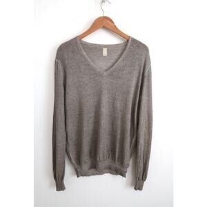 KAOS ITALY V-Neck Cotton Pullover Sweater Distressed Faded Wash Farfetch L $235